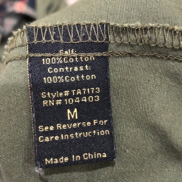 Francesca’s Collection Blu Pepper Utility Jacket Size Medium Army Green Plaid - Picture 7 of 10